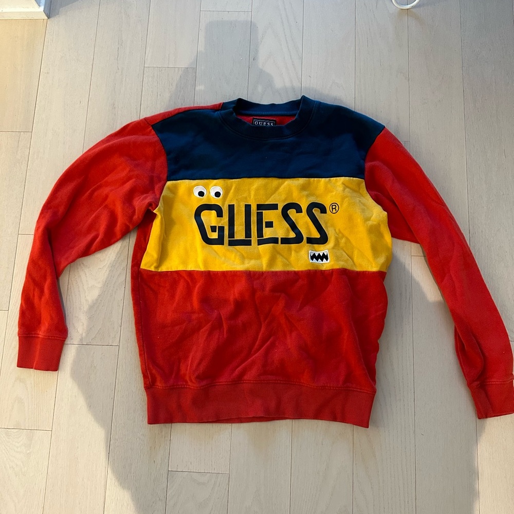 Guess x j. balvin colour blocking eyes sweatshirt in Small - like new!